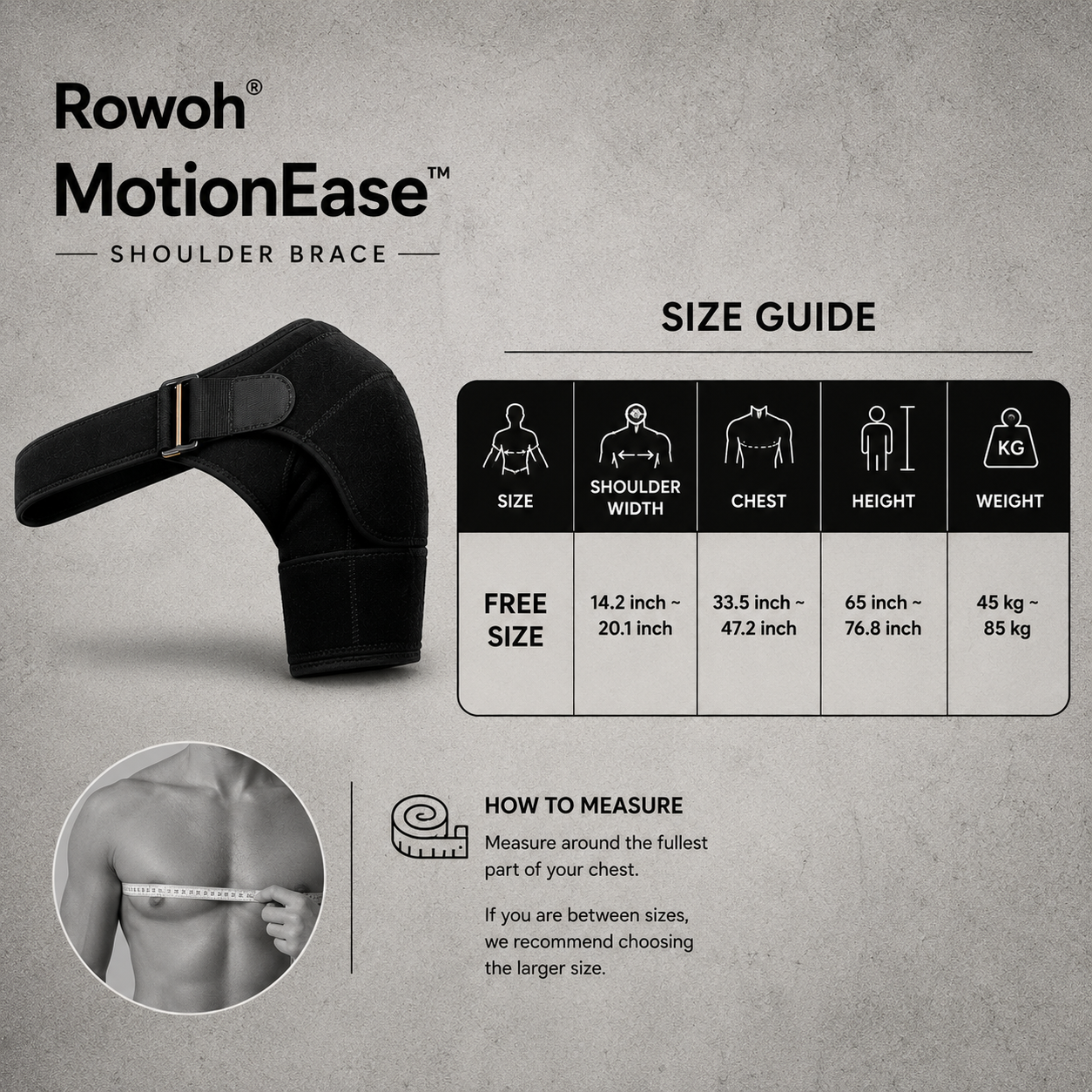 Rowoh MotionEase™ – Premium Shoulder Stabilizer