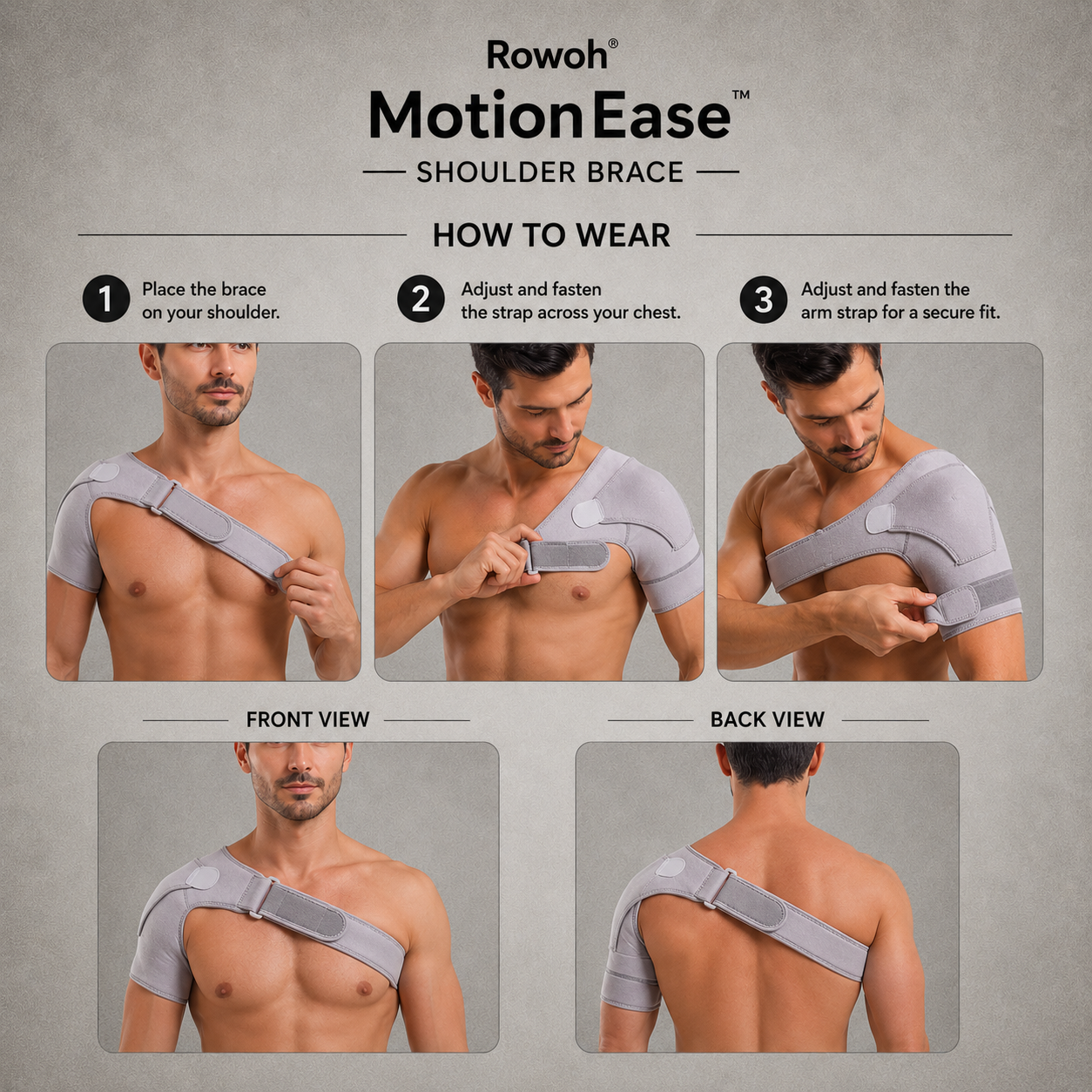 Rowoh MotionEase™ – Premium Shoulder Stabilizer