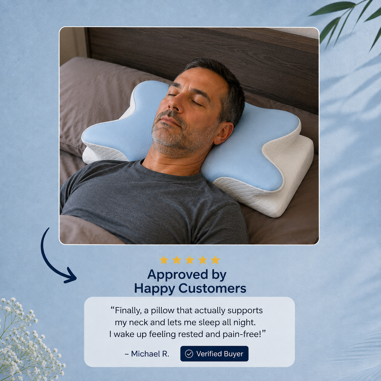 Rowoh SleepReset™
Contoured Neck Support Pillow