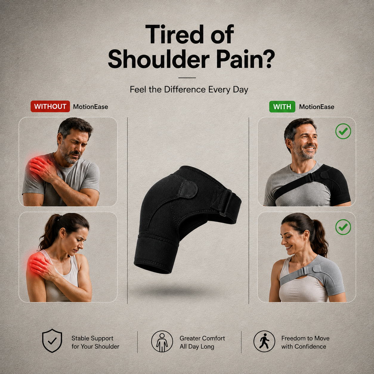 Rowoh MotionEase™ – Premium Shoulder Stabilizer